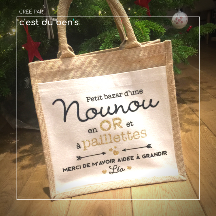 Nounou en or et à paillettes Nounou en or et à paillettes