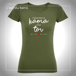 T-Shirt "J'aime bien le kama sous toi" - Femme