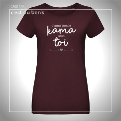 T-Shirt "J'aime bien le kama sous toi" - Femme