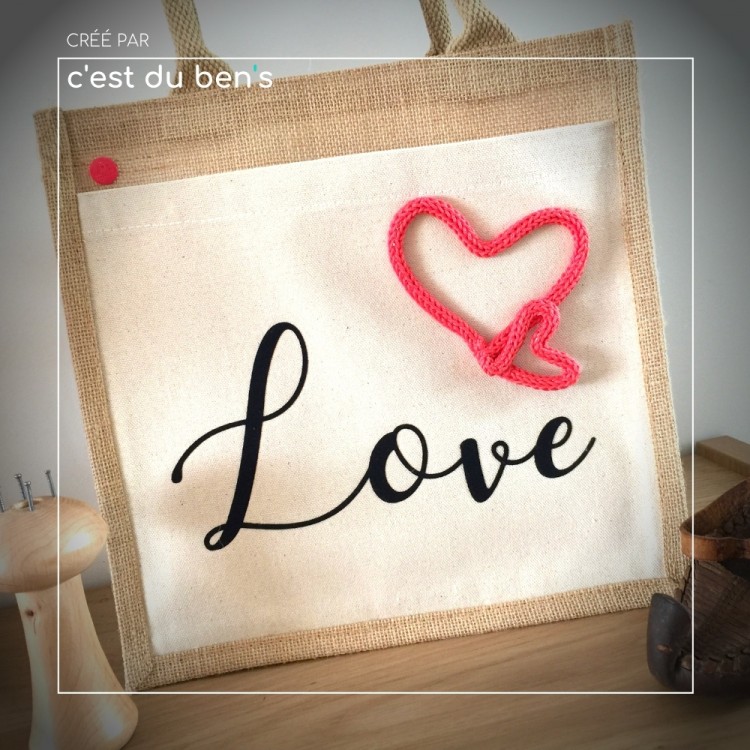 Sac jute Love Sac jute Love