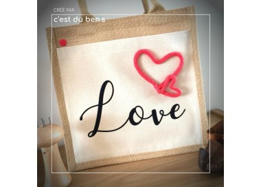 Sac jute Love