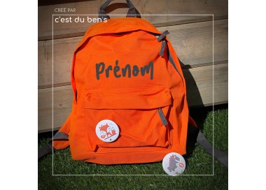 Sac à dos orange personnalisé