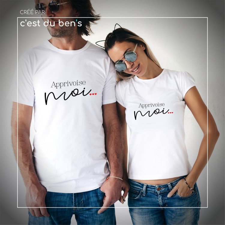T-shirt couple "apprivoise moi"