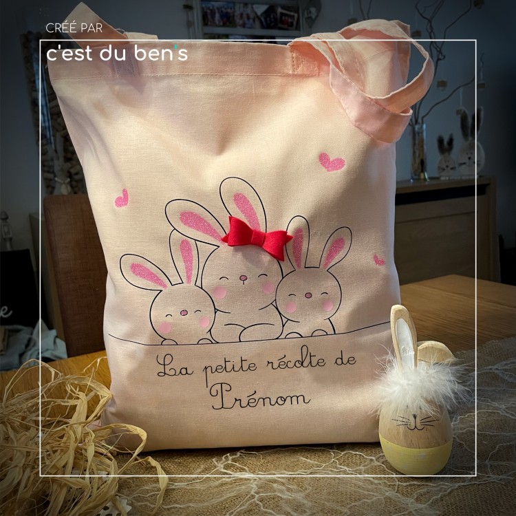 Tote bag 3 petits lapins Tote bag 3 petits lapins