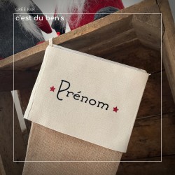 Chaussette de Noël jute "Prénom"