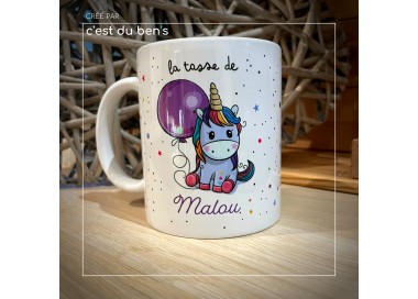 Mug "Licorne avec ballon"