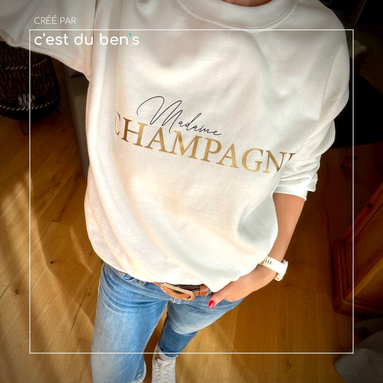 Pull femme "Mme Champagne" Pull femme "Mme Champagne"