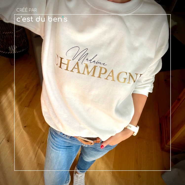 Pull femme "Mme Champagne"