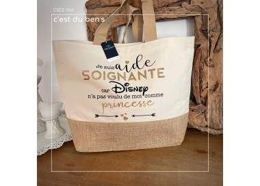 Sac jute aide soignante Disney